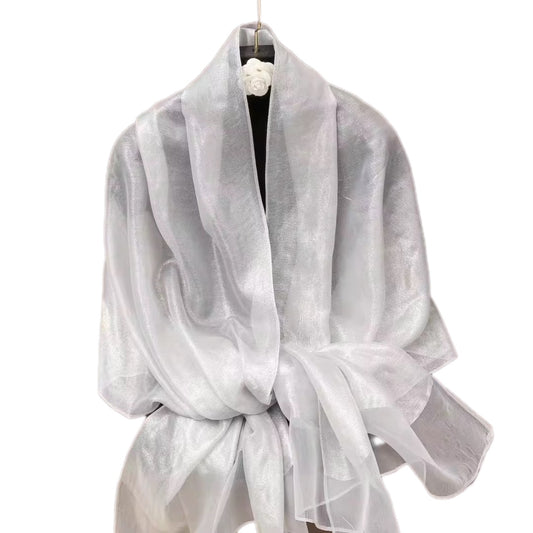 Blue Grey Dressy Scarf